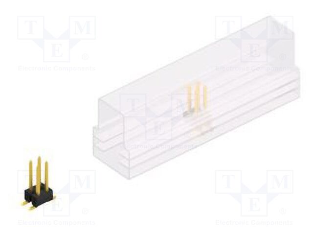 Connector: pin strips; pin header; male; PIN: 4; 2.54mm; SMT; 2x2