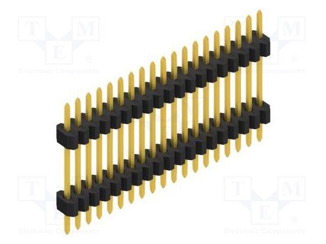 Connector: pin strips; pin header; male; PIN: 19; 1.27mm; THT; 1x19