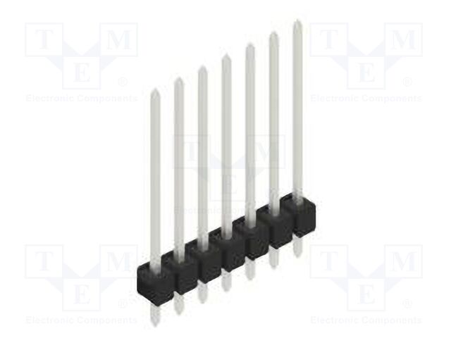 Connector: pin strips; pin header; male; PIN: 7; 2.54mm; THT; 1x7