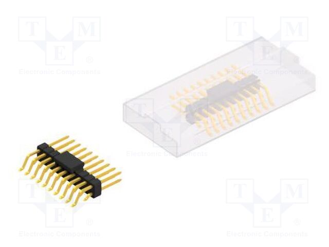 Connector: pin strips; pin header; male; PIN: 20; 2.54mm; SMT; 2x10