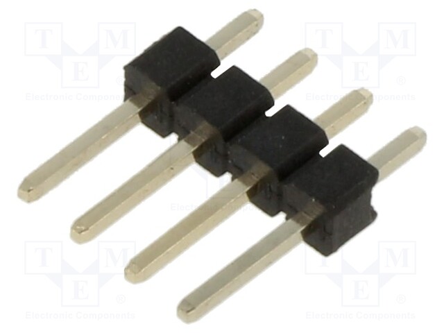 Socket; pin strips; male; 2.54mm; PIN: 4; THT; on PCBs; gold-plated