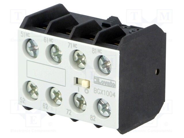 Auxiliary contacts; Series: BG; Leads: screw terminals