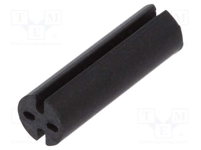 Spacer sleeve; LED; Øout: 4.8mm; ØLED: 3mm; L: 15.9mm; black; UL94V-0