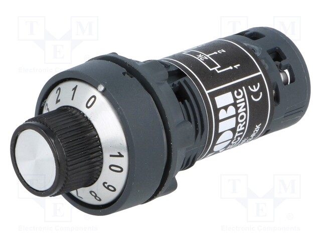 Potentiometer; 22mm; CM22; -25÷70°C; Ø22.5mm; IP65; 2kΩ