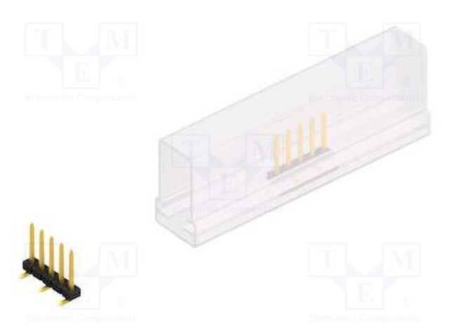 Connector: pin strips; pin header; male; PIN: 5; 2mm; SMT; 1x5; 100V