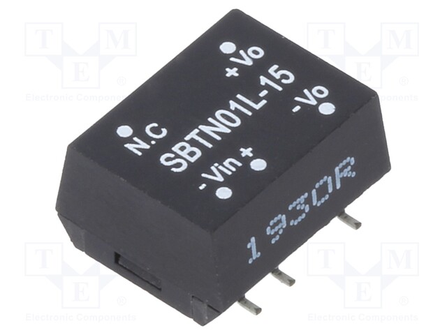Converter: DC/DC; 1W; Uin: 4.5÷5.5V; 15VDC; Iout: 6.7÷67mA; SMD; 1.1g