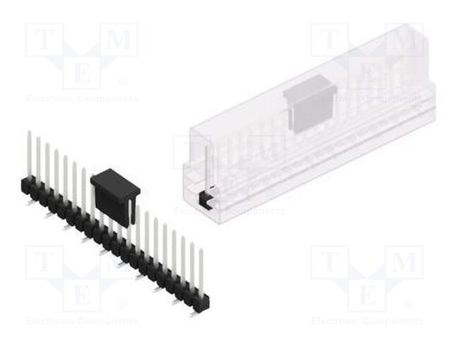 Connector: pin strips; pin header; male; PIN: 20; 2.54mm; SMT; 1x20