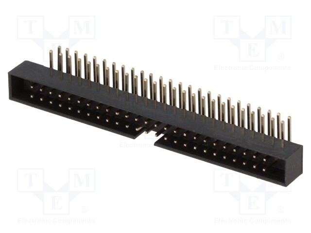 Socket; IDC; male; PIN: 50; angled 90°; THT; gold flash; 2mm