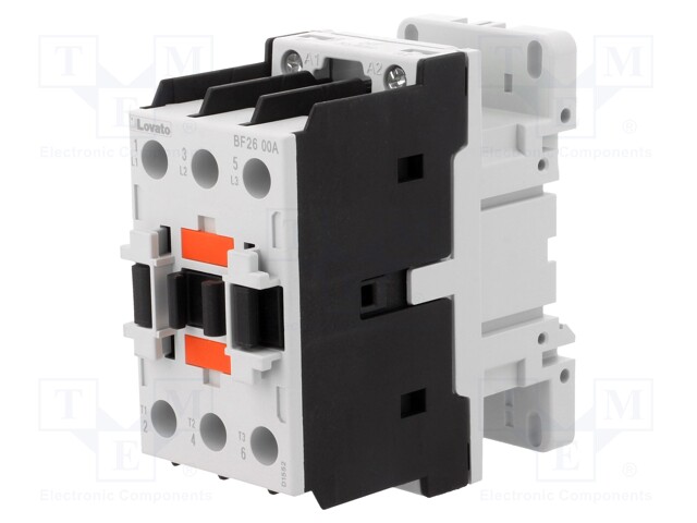 Contactor: 3-pole; NO x3; 24VAC; 26A; DIN; BF; screw terminals; 690V