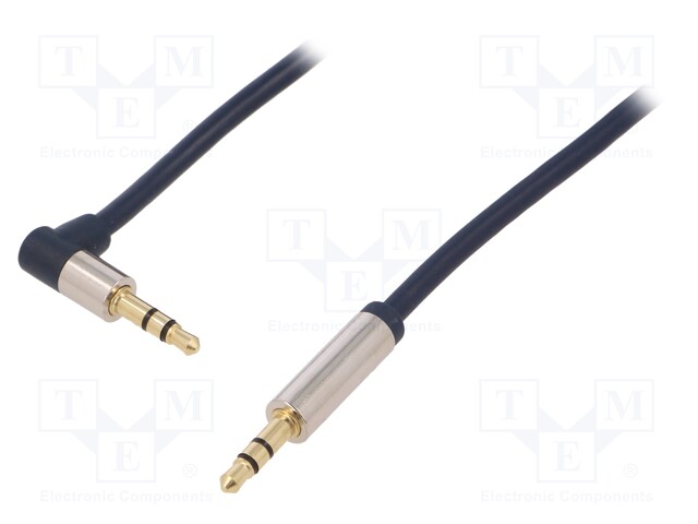 Cable; 1.5m; Plating: gold-plated; dark blue