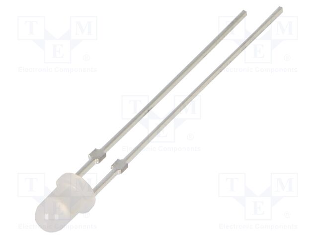 LED; blue; 3mm; 500÷750mcd; 40°; Front: convex; 2.9÷3.4VDC; -30÷85°C