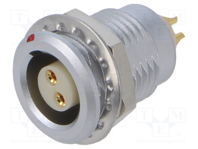 Connector: circular; socket; 1B; female; PIN: 2; 15A; IP50; soldering