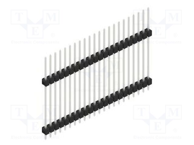 Connector: pin strips; pin header; male; PIN: 22; 2.54mm; THT; 1x22