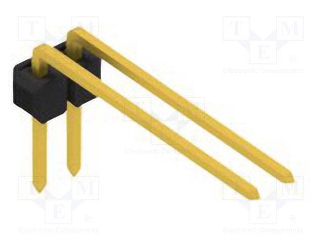 Connector: pin strips; pin header; male; PIN: 2; 2.54mm; THT; 1x2