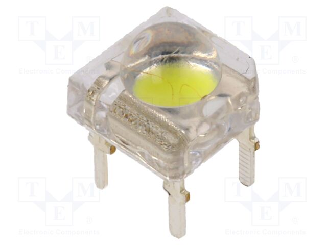 LED Super Flux; white (sunshine); 7.62x7.62mm; 9÷10.5lm; 80°