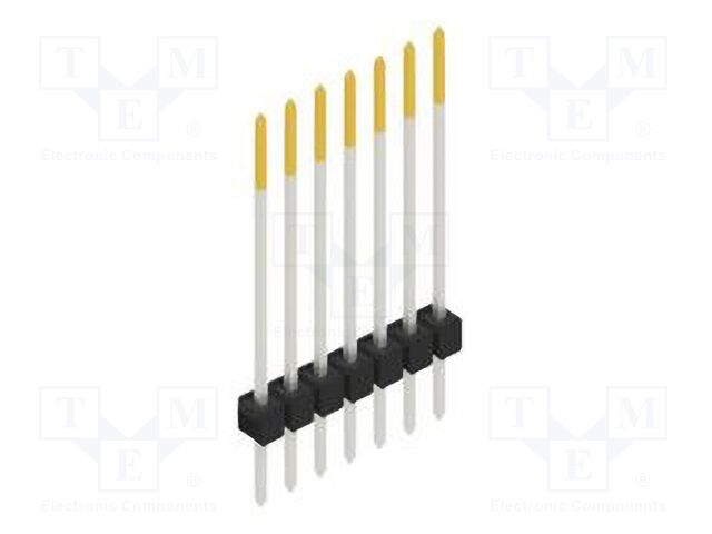 Connector: pin strips; pin header; male; PIN: 7; 2.54mm; THT; 1x7