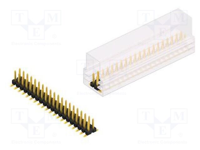 Connector: pin strips; pin header; male; PIN: 40; 2.54mm; SMT; 2x20