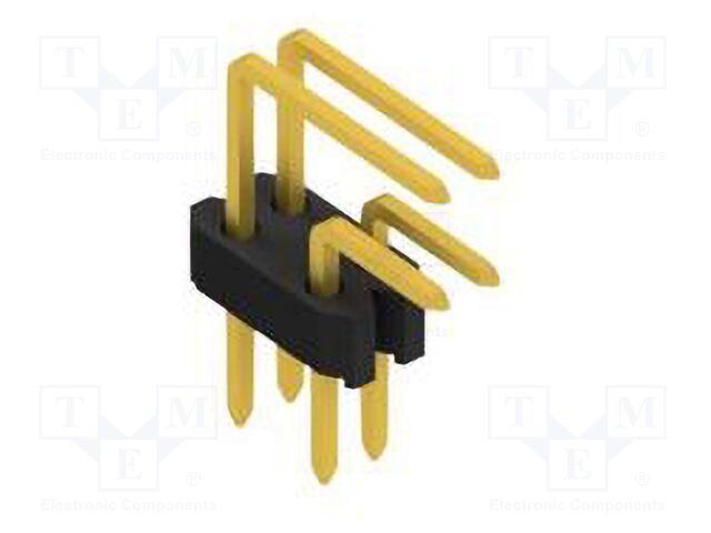 Connector: pin strips; pin header; male; PIN: 4; 1.27mm; THT; 2x2