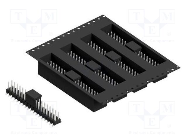 Connector: pin strips; pin header; male; PIN: 36; 2.54mm; SMT; 2x18