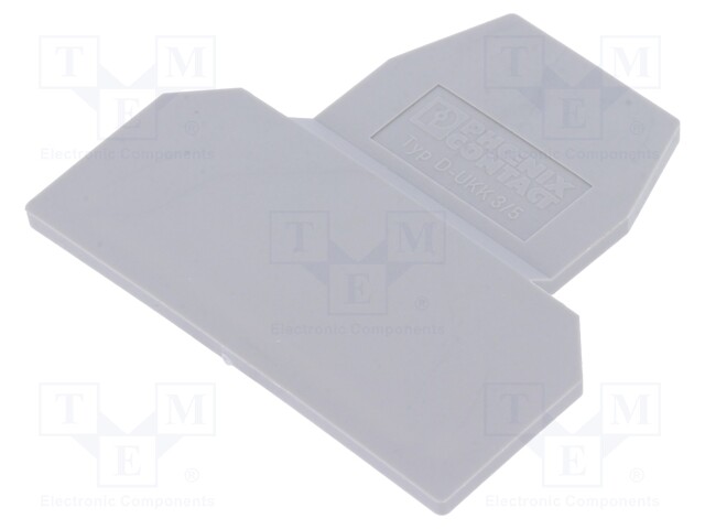 End piece; Application: UKK5; grey; polyamide