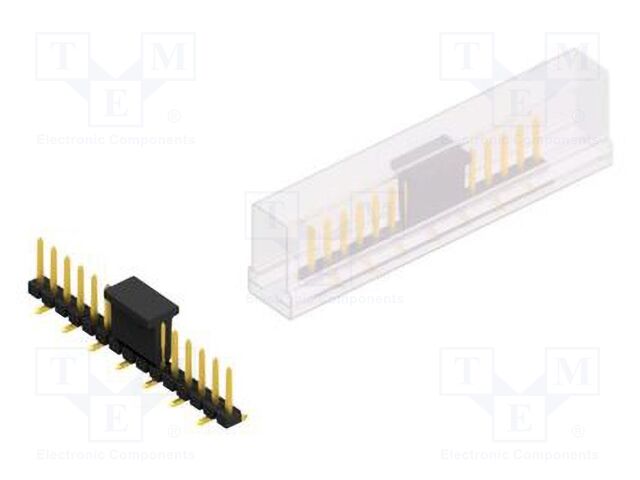Connector: pin strips; pin header; male; PIN: 15; 2.54mm; SMT; 1x15