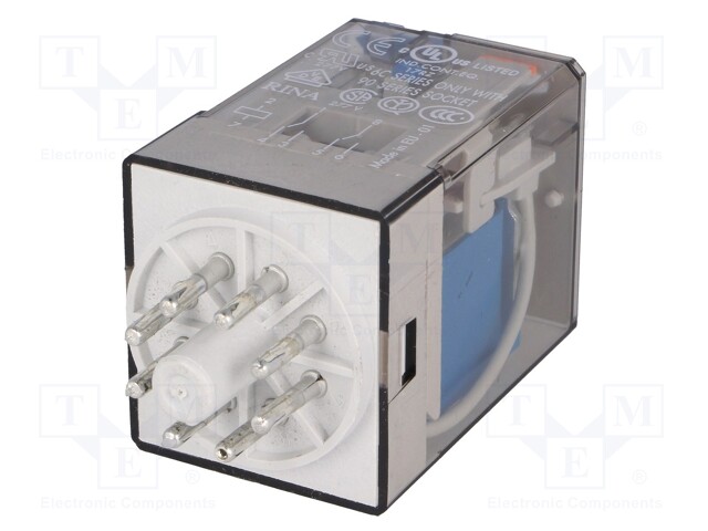 Relay: electromagnetic; DPDT; Ucoil: 24VDC; 10A/250VAC; 10A/30VDC