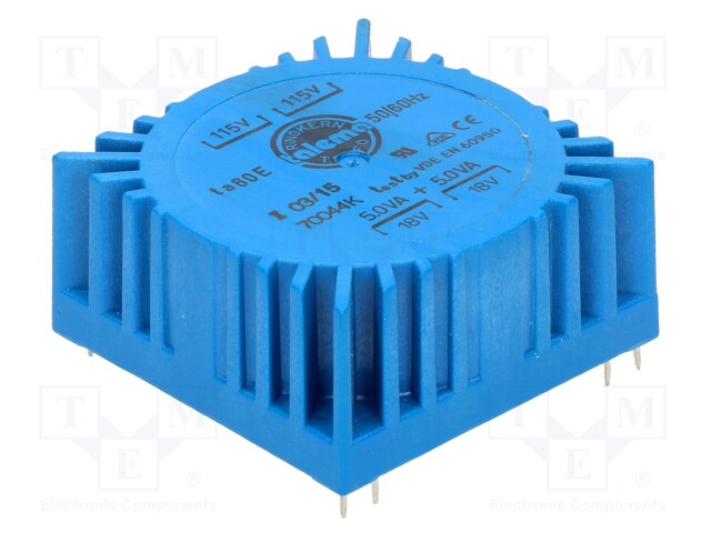 Transformer: encapsulated; 10VA; 115/230VAC; 18V; 18V; 278mA; 278mA