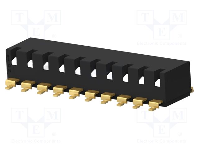 Switch: DIP-SWITCH; Poles number: 10; OFF-ON; 0.025A/24VDC; Pos: 2