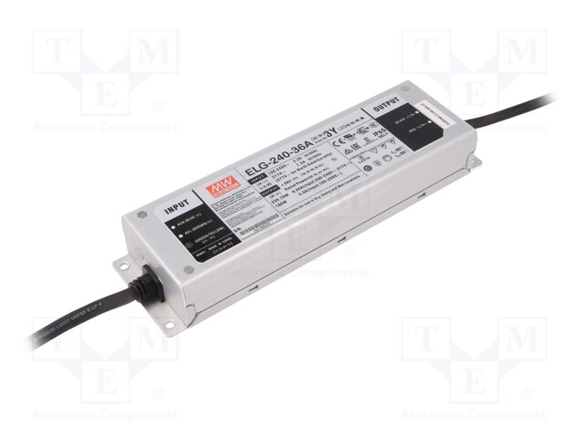 Power supply: switched-mode; LED; 239.76W; 36VDC; 33.5÷38.5VDC
