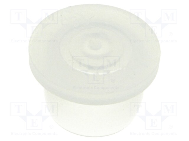 Plugs; Body: semi-transparent; Out.diam: 7.2mm; H: 5.5mm; Mat: LDPE
