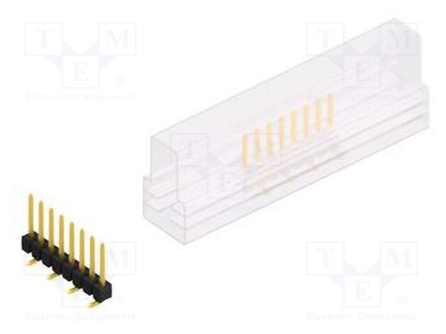 Connector: pin strips; pin header; male; PIN: 8; 2.54mm; SMT; 1x8