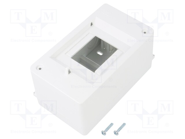 Enclosure: for modular components; IP20; white; No.of mod: 3; 400V