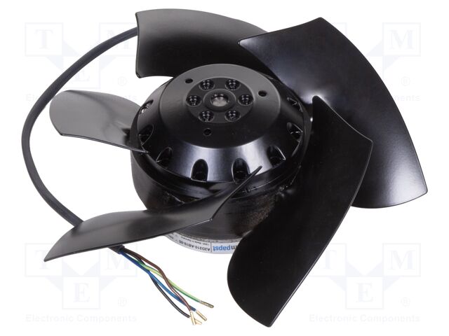 Fan: AC; axial; 200VAC; Ø209.5x74.5mm; ball; 2700rpm; IP44; 20AWG
