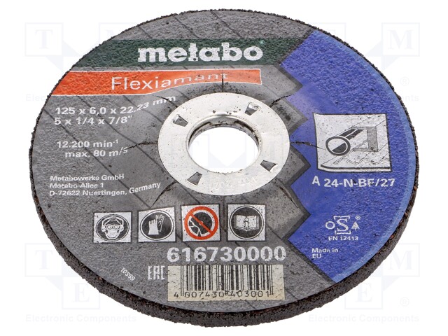 Grinding wheels; Ø: 125mm; Øhole: 22.23mm; Disc thick: 6mm