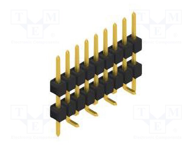 Connector: pin strips; pin header; male; PIN: 9; 2.54mm; SMT; 1x9