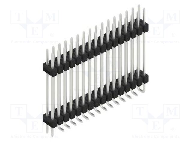 Connector: pin strips; pin header; male; PIN: 32; 2.54mm; SMT; 2x16