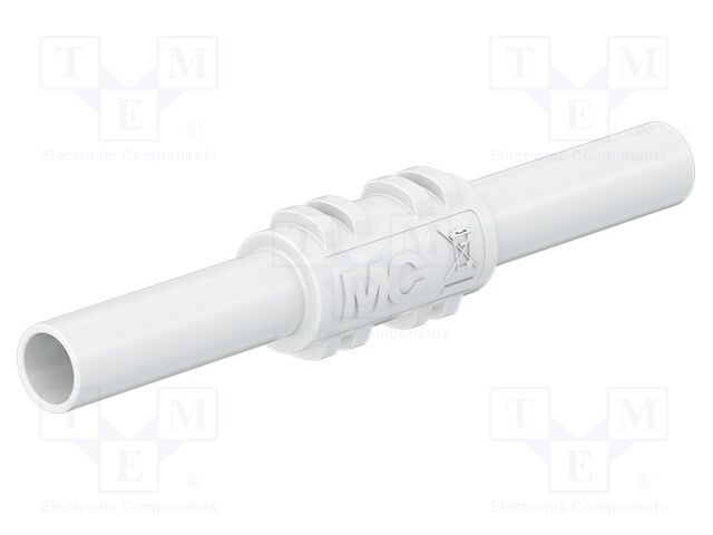 Connector: 4mm banana; adapter,socket; 32A; 1kV; 62.5mm; white
