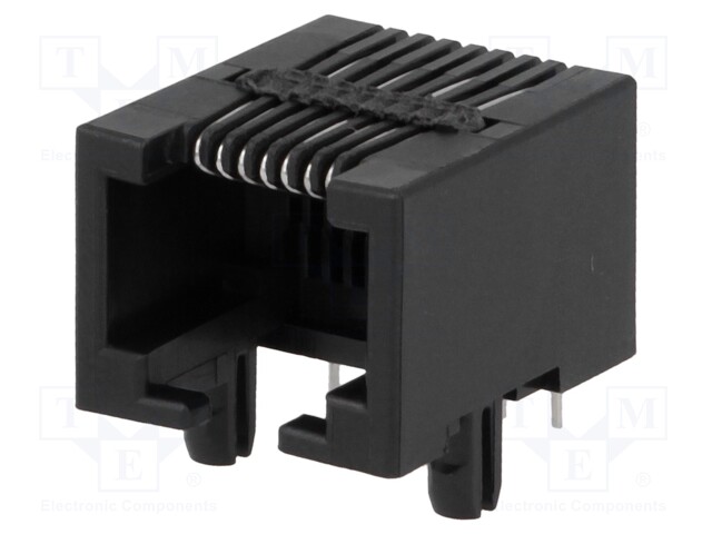 Socket; RJ45; PIN: 8; Layout: 8p8c; THT; angled 90°