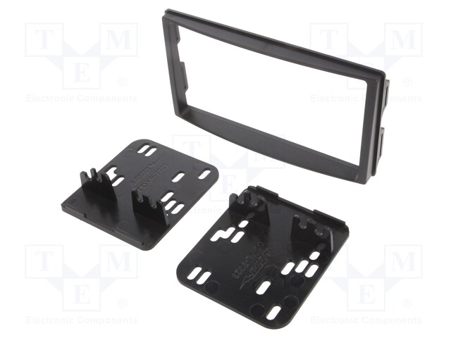Radio mounting frame; Kia; 2 DIN; black