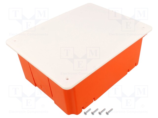 Enclosure: back box; X: 165mm; Y: 210mm; Z: 150mm; ABS; IP20; orange