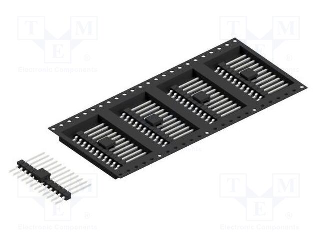 Connector: pin strips; pin header; male; PIN: 12; 2.54mm; SMT; 1x12