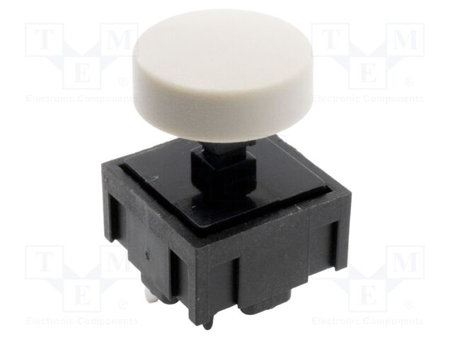 Switch: microswitch TACT; Pos: 2; SPST-NO; 0.025A/50VDC; grey; THT