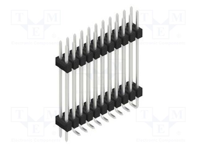 Connector: pin strips; pin header; male; PIN: 22; 2.54mm; SMT; 2x11