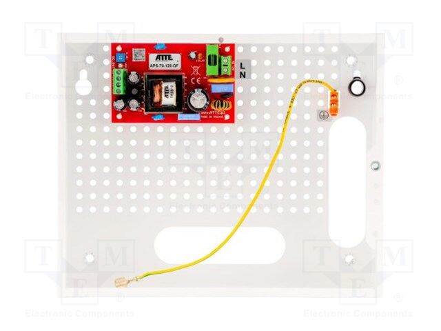 Power supply; IP20; 190÷260VAC; CCTV; PCB,plastic; APS; 12VDC; 90%