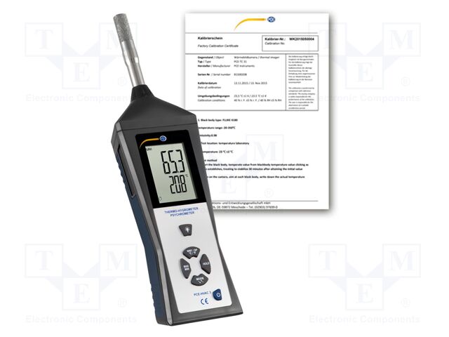 Thermo-hygrometer; LCD 2,8"; Non-contact temp.range: -20÷100°C