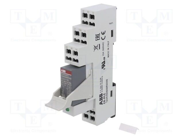Relay: interface; SPDT; Ucoil: 24VDC; Mounting: DIN; Series: CR-P