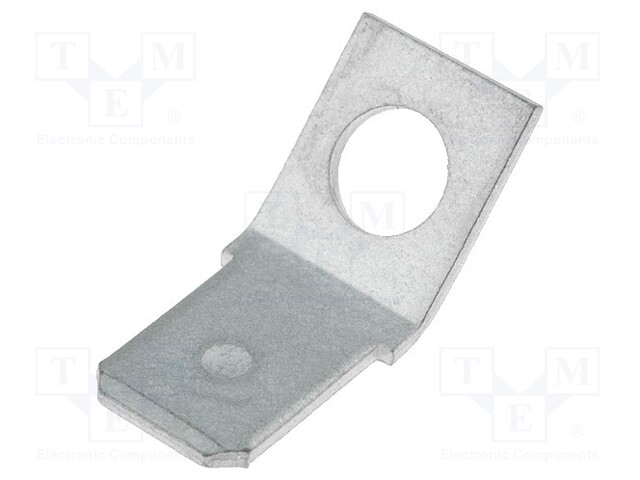 Terminal: flat; 6.35mm; 0.8mm; male; Ø: 4.3mm; angled 45°