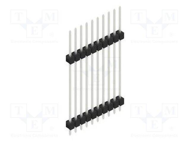 Connector: pin strips; pin header; male; PIN: 10; 2.54mm; THT; 1x10