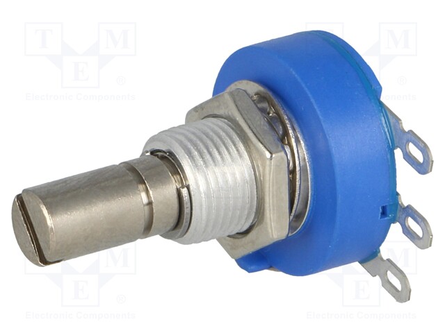 Potentiometer: shaft; single turn; 1kΩ; 2W; ±10%; 6.35mm; linear