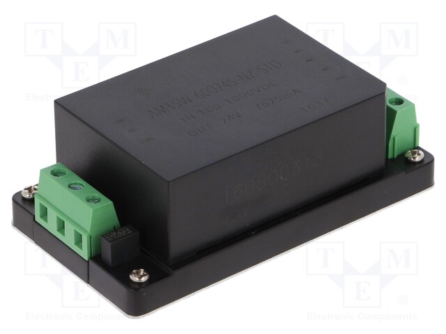Converter: DC/DC; 15W; Uin: 100÷1000V; 24VDC; Iout: 0.625A; 3"x2"